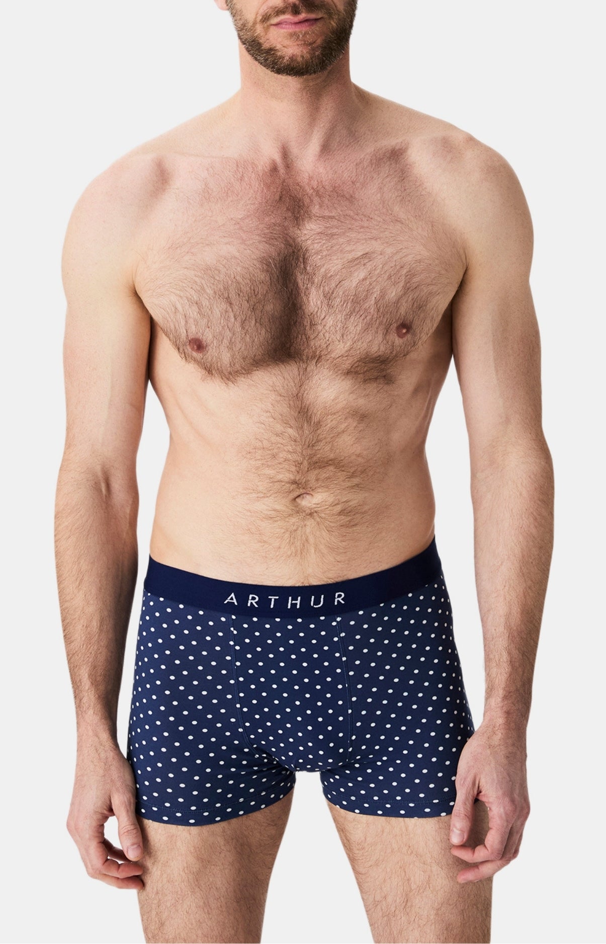 arthur-bob-petit-pois-boxer-marine-coton-bio image 2